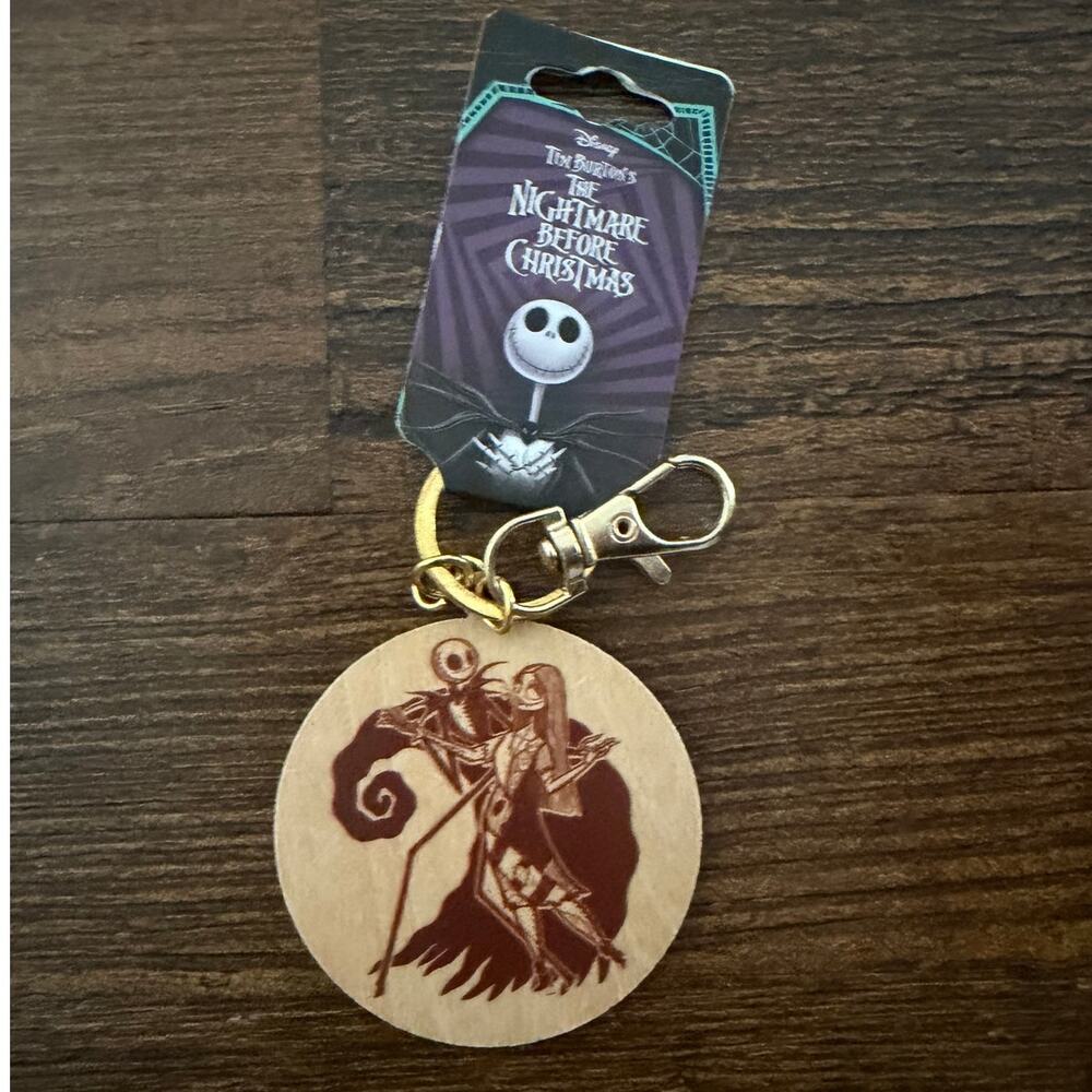 NBC Jack and Sally Wood Hill Keychain NWT